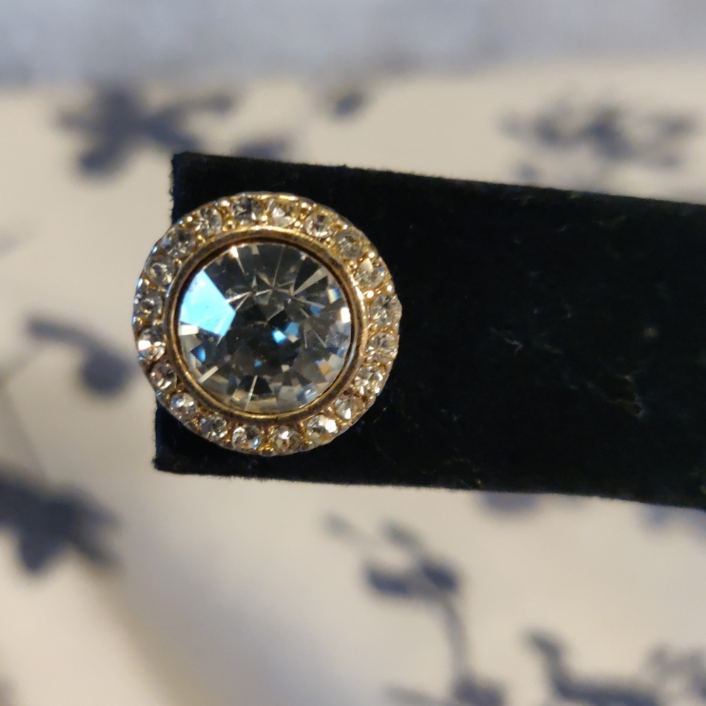 NWOT Sparkly rhinestone button earrings (#148)